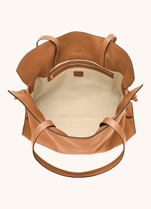LOEWE Flamenco XL schoudertas van kalfsleer - detail 4 lichtbruin