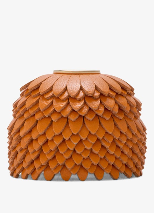 LOEWE Flower Dice tasbedel van kalfsleer - voorkant 2 orange