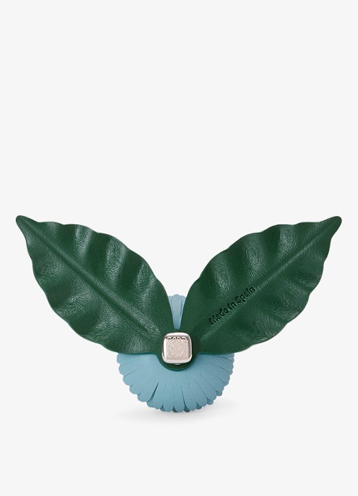 LOEWE Flower Pistil tasbedel van kalfsleer - voorkant 2 blauw