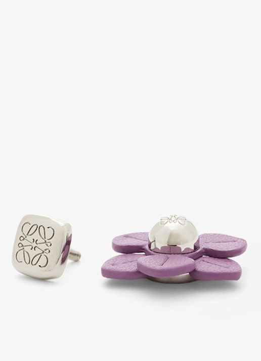 LOEWE Flower tasbedel van kalfsleer - detail 4 paars