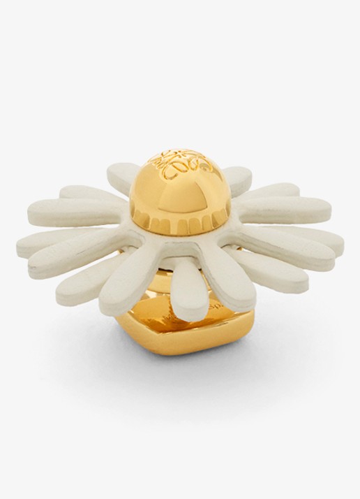 LOEWE Flower tasbedel van kalfsleer - detail 3 wit