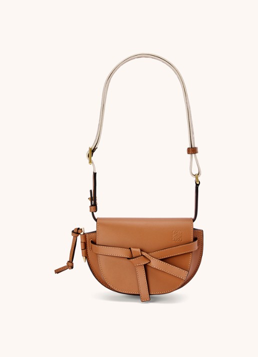LOEWE Gate Dual heuptas van kalfsleer - detail 4 oranjebruin