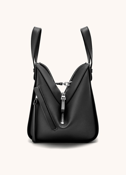 LOEWE Hammock handtas van kalfsleer - detail zwart