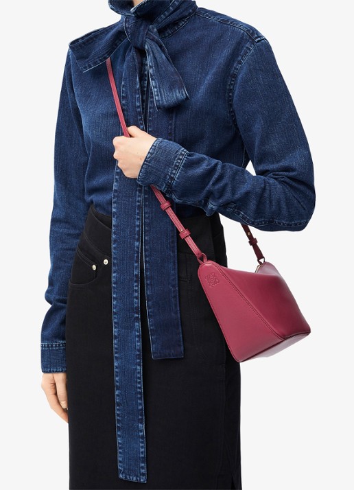 LOEWE Hammock Hobo schoudertas van kalfsleer - detail 7 bordeauxrood