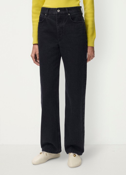 LOEWE High waist straight leg jeans met gekleurde wassing