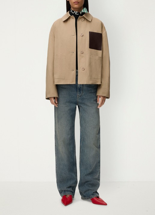 LOEWE Jack met opgestikte zakken - voorkant 3 beige