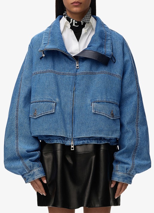 LOEWE Jack van denim met opstaande kraag