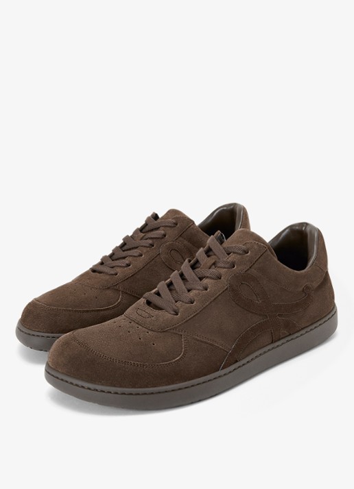 LOEWE Jambo sneaker van kalfssuède - detail 3 donkerbruin