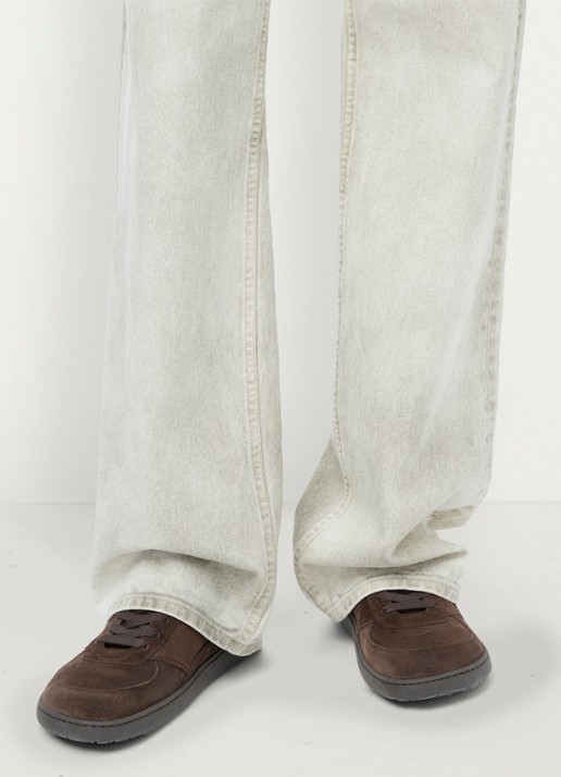 LOEWE Jambo sneaker van kalfssuède - voorkant 2 donkerbruin