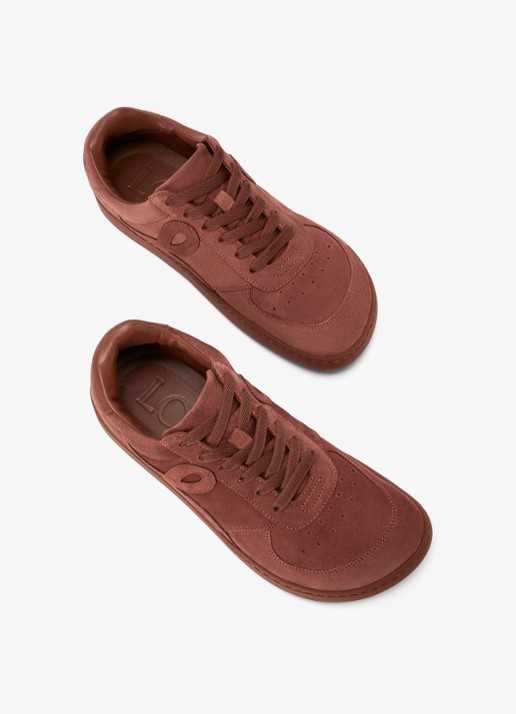 LOEWE Jambo sneaker van kalfssuède - detail 2 roodbruin