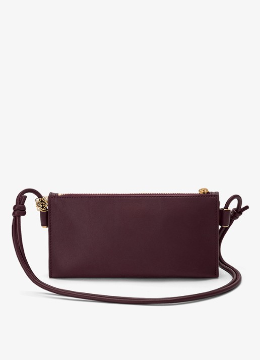 LOEWE Joya crossbodytas van kalfsleer - achterkant bordeauxrood