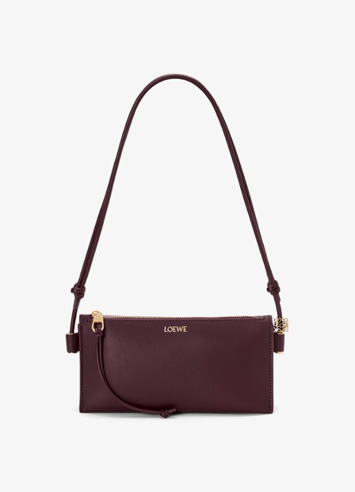 LOEWE Joya crossbodytas van kalfsleer - detail 4 bordeauxrood