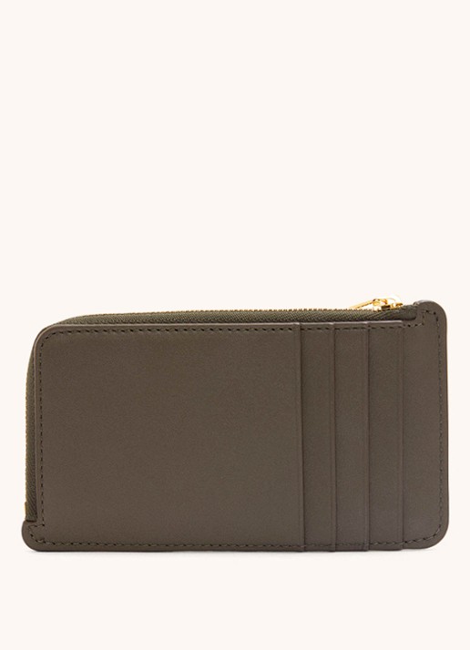 LOEWE Knot pasjeshouder van kalfsleer - achterkant 4 khaki
