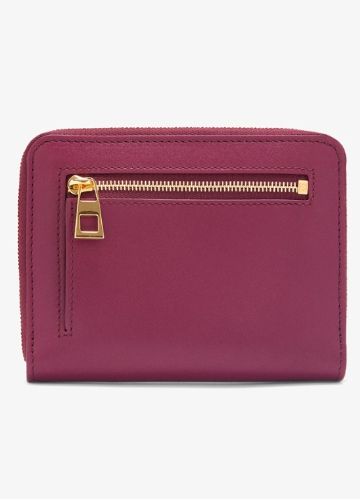 LOEWE Knot portemonnee van kalfsleer - achterkant 5 aubergine
