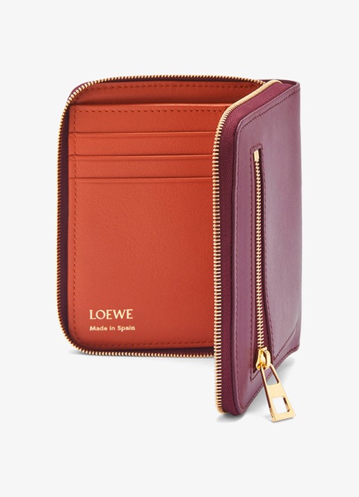 LOEWE Knot portemonnee van kalfsleer - detail aubergine