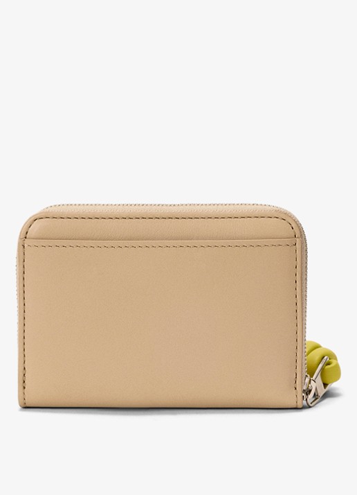 LOEWE Knot portemonnee van kalfsleer - achterkant 2 beige