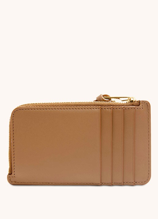 LOEWE Lemurs pasjeshouder van kalfsleer - voorkant 3 camel