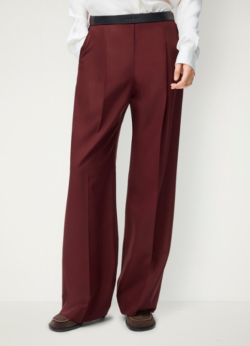 LOEWE Mid waist regular fit pantalon van wol