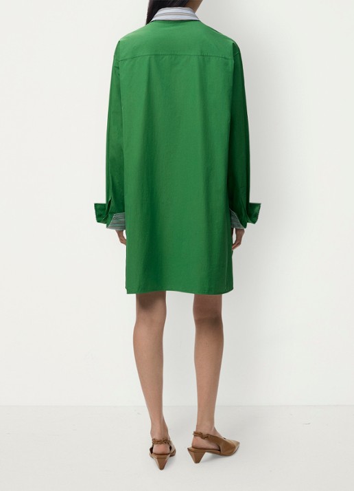 LOEWE Mini blousejurk met streepprint - achterkant 5 groen