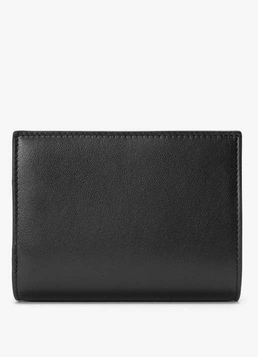 LOEWE Panta portemonnee van kalfsleer - achterkant 3 zwart