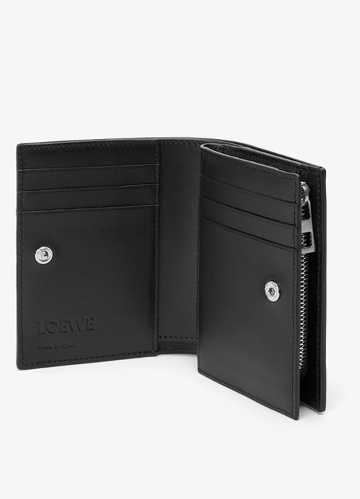 LOEWE Panta portemonnee van kalfsleer - voorkant 5 zwart