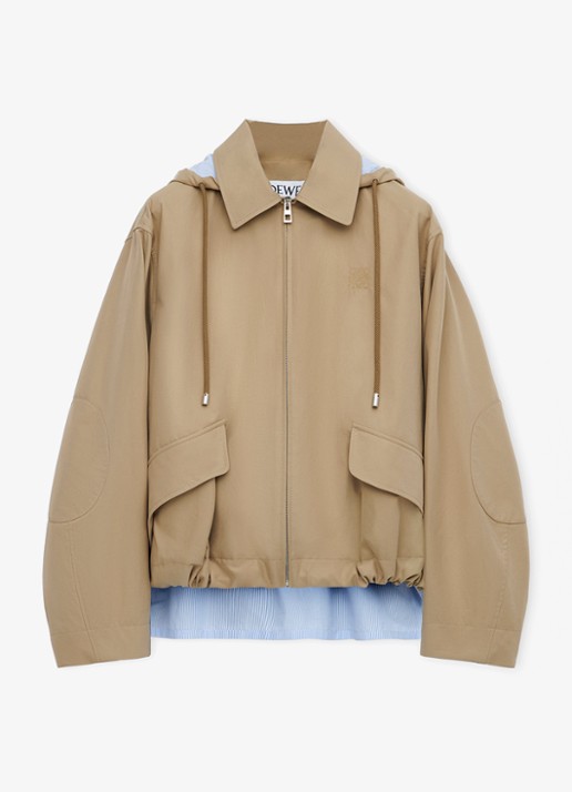 LOEWE Parka met capuchon en klepzakken - voorkant 2 beige