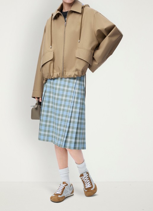LOEWE Parka met capuchon en klepzakken - voorkant 3 beige