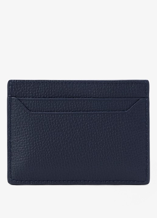 LOEWE Pasjeshouder van kalfsleer met logo - achterkant 4 donkerblauw