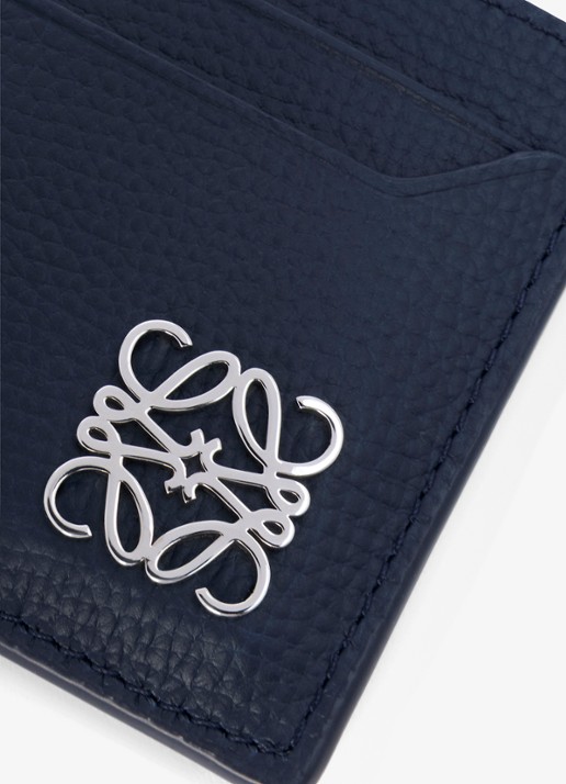 LOEWE Pasjeshouder van kalfsleer met logo - detail 3 donkerblauw
