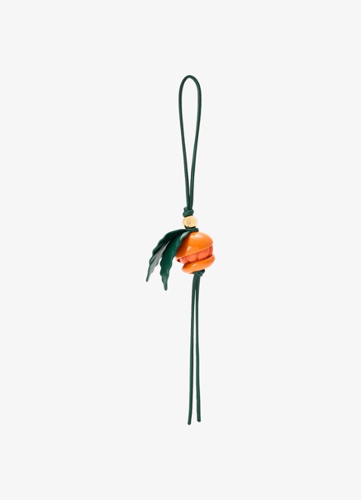 LOEWE Peeling Orange tasbedel van kalfsleer - voorkant orange