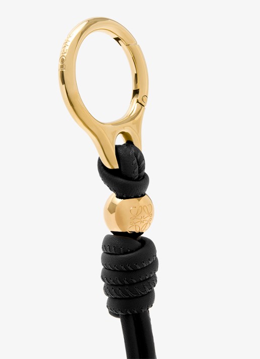 LOEWE Personalisation Tree tasbedel van kalfsleer - voorkant 2 zwart