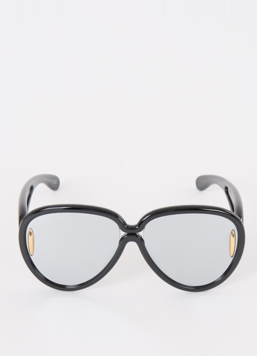 LOEWE Piloten zonnebril LW40132I - detail 3 zwart