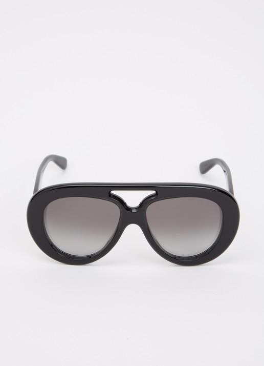 LOEWE Piloten zonnebril LW40144U - detail zwart