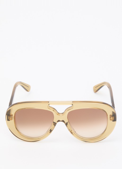 LOEWE Piloten zonnebril LW40144U - detail 2 olijfgroen