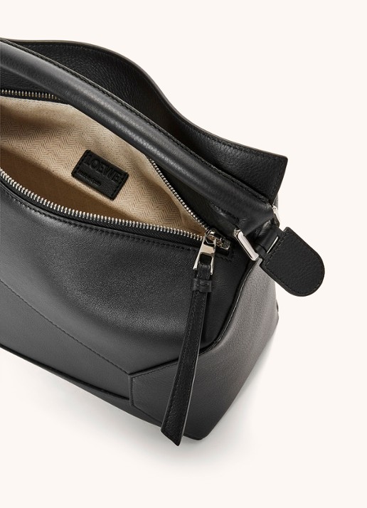 LOEWE Puzzle Edge handtas van kalfsleer - detail 5 zwart