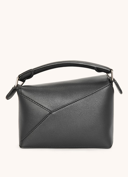 LOEWE Puzzle Edge Mini handtas van kalfsleer - detail zwart