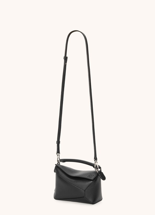 LOEWE Puzzle Edge Mini handtas van kalfsleer - detail 2 zwart