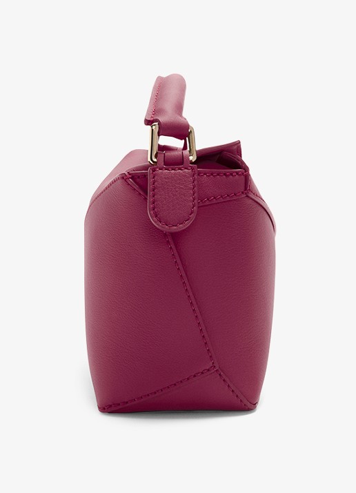 LOEWE Puzzle Edge Mini handtas van kalfsleer - detail 3 aubergine