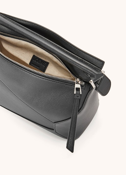 LOEWE Puzzle Edge Small handtas van kalfsleer - detail 4 zwart
