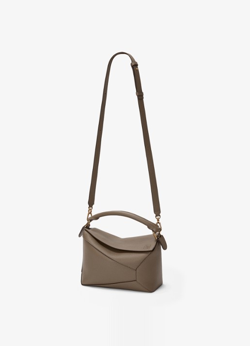 LOEWE Puzzle Edge Small handtas van kalfsleer - detail 6 taupe
