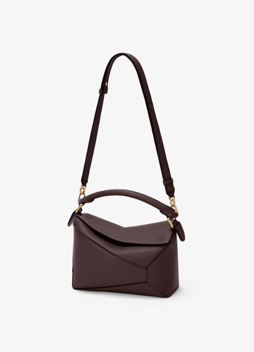 LOEWE Puzzle Edge Small handtas van kalfsleer - detail 5 donkerbruin