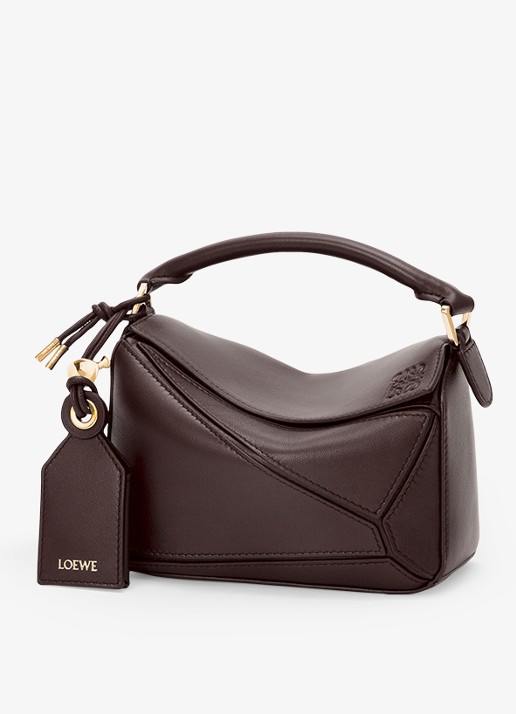 LOEWE Puzzle Featherlight Mini handtas van kalfsleer