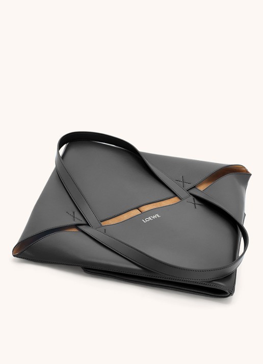 LOEWE Puzzle Fold Large shopper van kalfsleer - detail 5 zwart