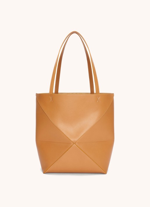 LOEWE Puzzle Fold Medium shopper van kalfsleer - detail 3 camel
