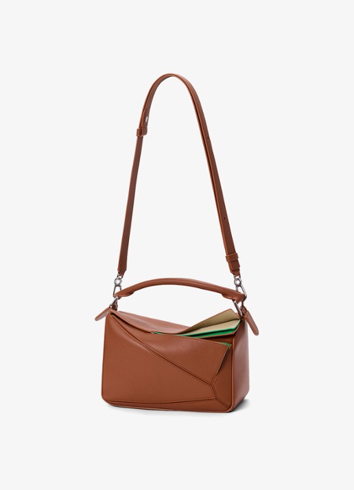 LOEWE Puzzle Layers Small handtas van kalfsleer - detail 2 bruin