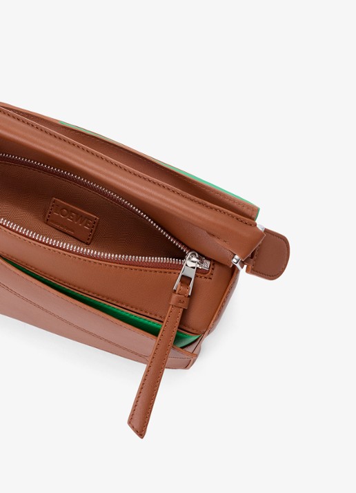 LOEWE Puzzle Layers Small handtas van kalfsleer - detail 4 bruin