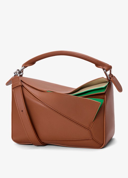 LOEWE Puzzle Layers Small handtas van kalfsleer