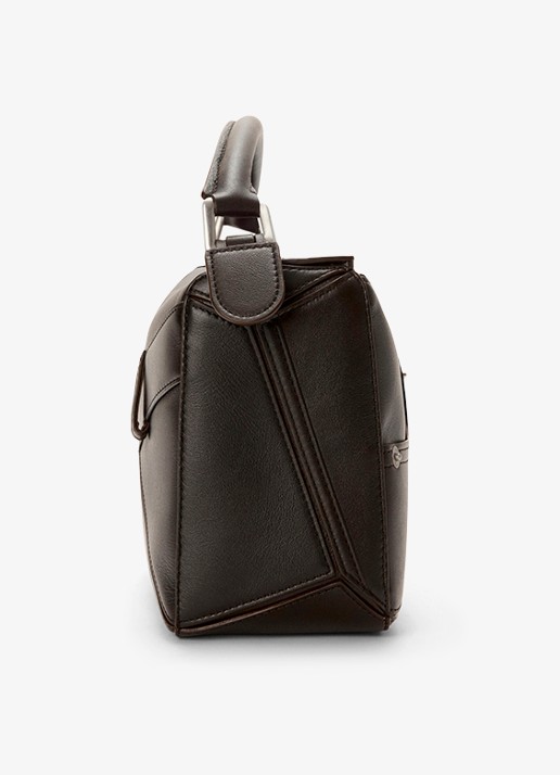 LOEWE Puzzle Panta S handtas van kalfsleer - detail 4 donkerbruin