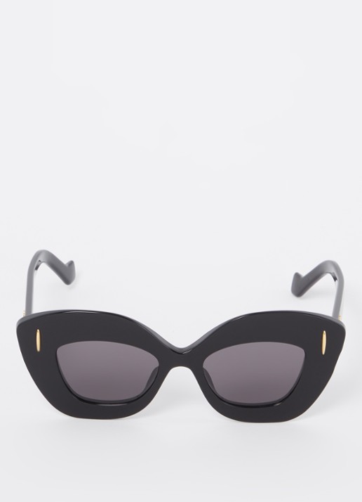 LOEWE Retro Screen zonnebril LW40127I - detail 3 zwart