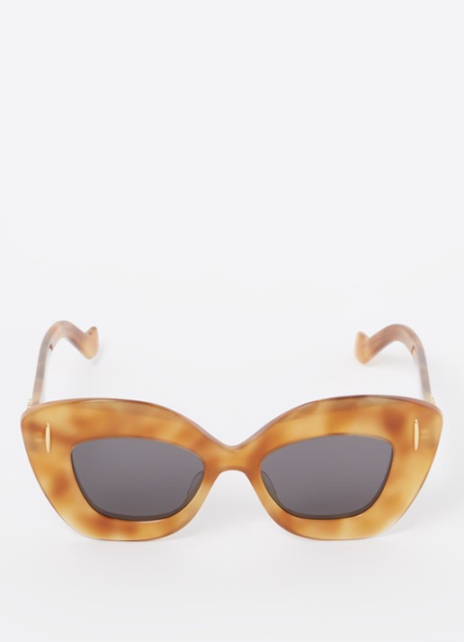 LOEWE Retro Screen zonnebril LW40127I - detail camel